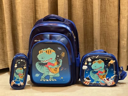 School  Bag Combos With Pencil Pouch and Lunch Bag-18 Inches-Dino