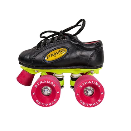 STRAUSS Gripper Skating Shoes, Fixed Body Roller Skates, Rubber Wheel, for Boys, Girls, Kids, Seniors 15+, Size-8, Red/Black.-STRAUSS Gripper Skating Shoes | Fixed Body Roller Skates | Shoe Skate