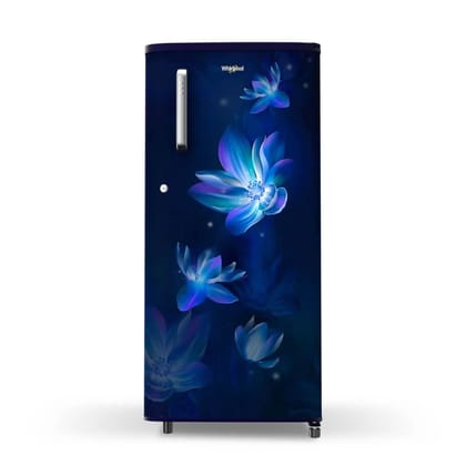 WDE 184L 3 Star Single Door Refrigerator with Handle Sapphire Flower Rain