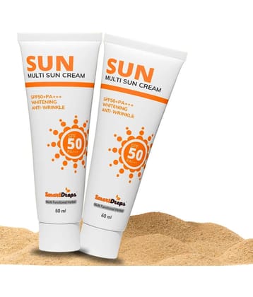 Smartdrops SPF 50 Sunscreen Cream For All Skin Type ( Pack of 2 )