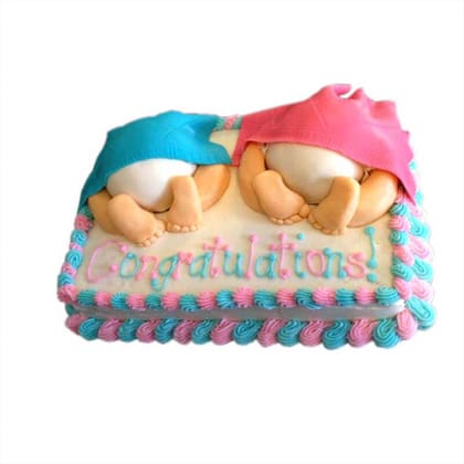 Twin Baby Cake-Egg