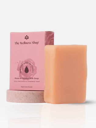 PREMIUM ROSE & COCONUT MILK HANDMADE SOAP ( PARABEN AND SULPHATE FREE )-Pack of 1