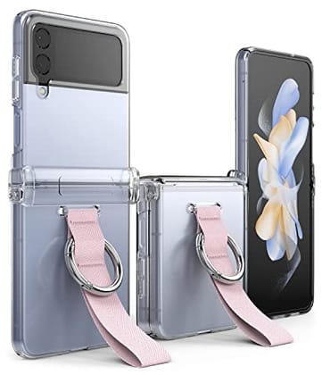 Samsung Galaxy Z Flip 4 5G Back Cover Case Slim Ring Hinge-Pink Sand