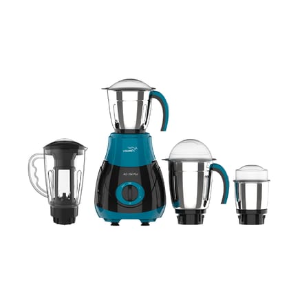 AG 754 750 Watt Juicer Mixer Grinder, Blue & Black / 4 Jars (3 Stainless Steel Jars + 1 Juicer Jar) / Shock-Proof ABS Body/Stable Anti-Skid Base/Overload Protection