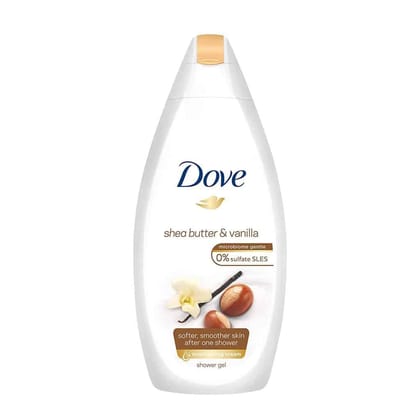 Dove Purely Pampering Body Wash Shea Butter With Warm Vanilla 500ml-Dove Purely Pampering Body Wash Shea Butter With Warm Vanilla 500ml