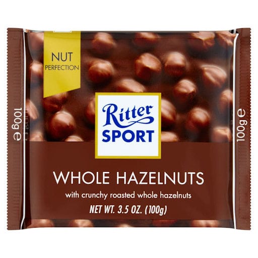 Ritter Sport Whole Hazelnut Chocolate, 100 gm