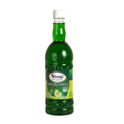 Shreeji Green Apple Syrup Mix With Water / Soda For Making Juice 750 ml