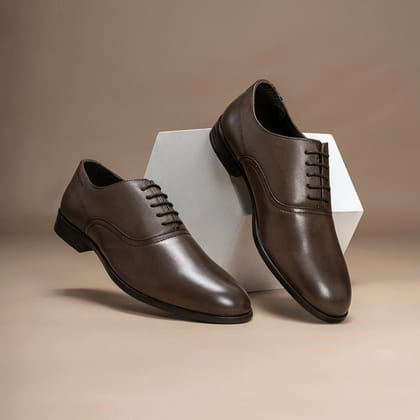 Red Tape Formal Oxford Shoes for Men |Refined Round-Toe Shaped Real Leather Shoes with Low-cut Pattern