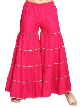 Women Flared Woven Palazzos