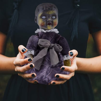 Halloween Haunted Walking Doll with Sound-Brown Hair Doll