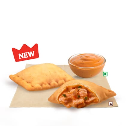 BK Chicken Pizza Puff + Fiery Hell Dip.