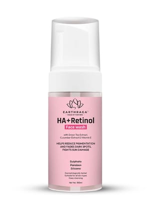 Earthraga HA + Retinol Foaming Face Wash