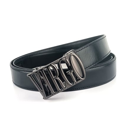 Hemener Men Virgo  Buckle Black Genuine  Leather Belt-28