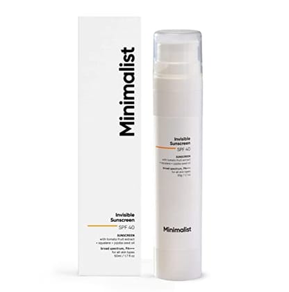 Minimalist SPF 40 Water Resistant Invisible Sunscreen