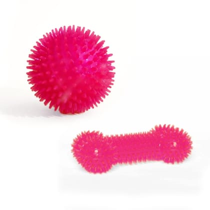 Spike up - Squeaky Bouncy Dog Chew Toy-Pink