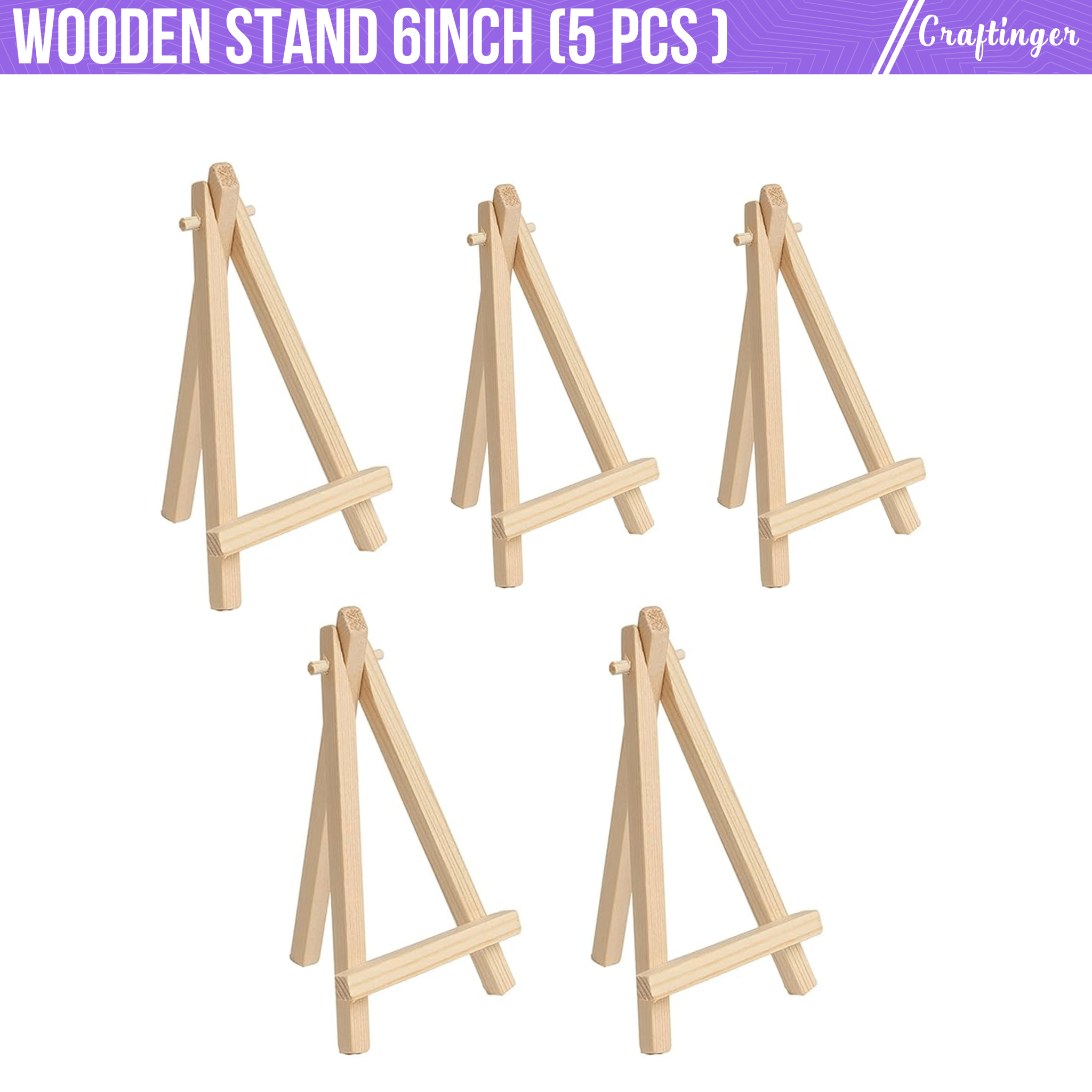 Wooden Easel Stand (6 inch)-5