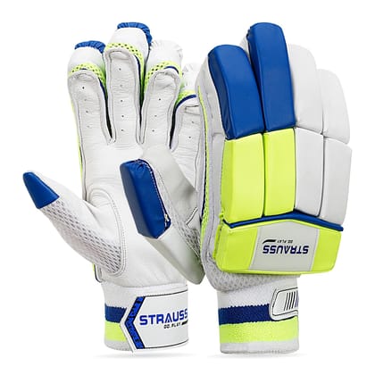 STRAUSS Right-Handed Cricket Batting Gloves, Extra Soft Leather, Age 15, Superior Grip & Protection, Ideal for Matches & Training, Champion Edition.-STRAUSS Right-Handed Cricket Batting Gloves | 