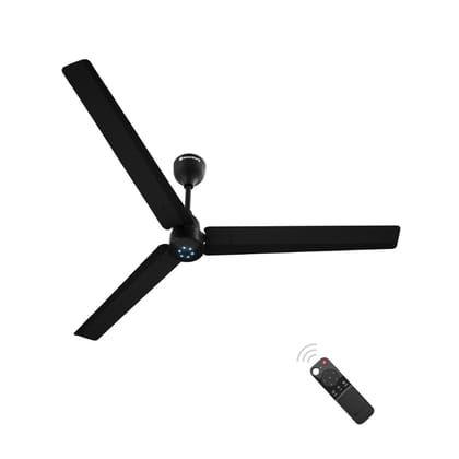 Atomberg Renesa 1400 mm BLDC Ceiling Fan with Remote Control  LED Indicators  Midnight Black-Atomberg Renesa 1400 mm BLDC Ceiling Fan with Remote Control & LED Indicators | Midnight Black