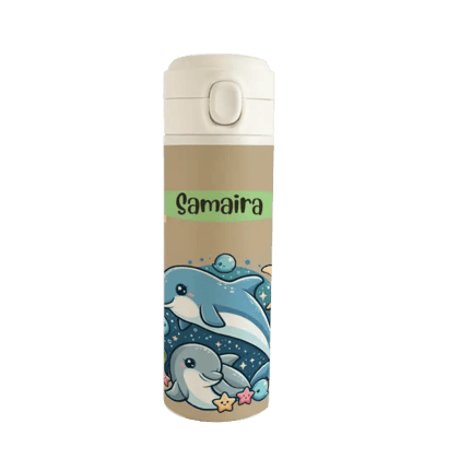 Personalised Stainless Steel Water Bottle - Fin-tastic Sipper