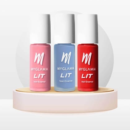 Combo of 3 LIT Nail Enamel