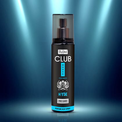 Byond Club House No Gas Deodorant, Perfume Body Spray, Long Lasting Perfume for Men and Women ( Hyde )-Pack of 1