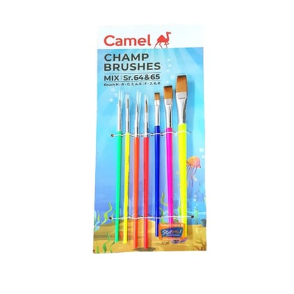 CAMEL FLAT & ROUND BRUSHES SET OF 7