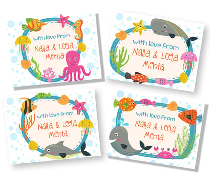 Gift Cards -  Ocean Beauty-4" x 3" - 16 cards