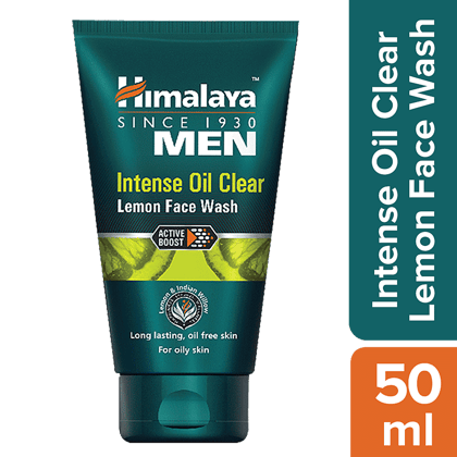 Himalaya Men Intense Oil Clear Lemon Face Wash, 50 Ml