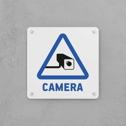 Camera Sign-Large i.e. 300mm × 300mm × 5mm / Sign with holes