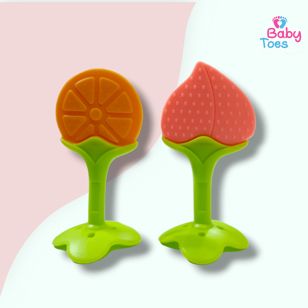 Teether BPA Free Soft and Safe for infants-Orange Peach