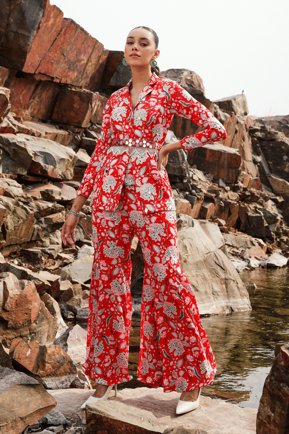 ANTARA RED CO-ORD SET-XS
