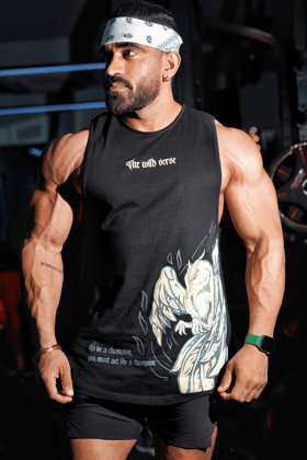 Wild Owl Oversized Tank (Black)-3XL