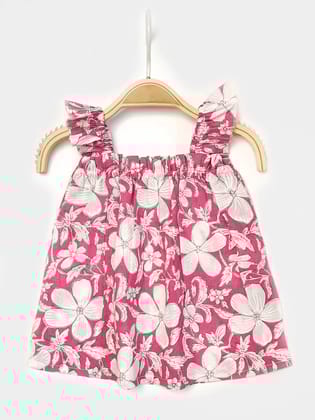Breezy Bloom 100% Cotton Newborn Tunic Floral Halemons-0-3 months