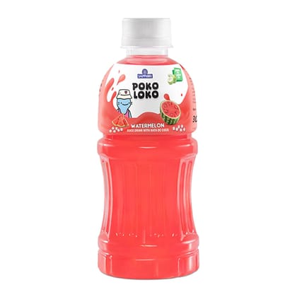 Poko Loko Watermelon Juice Drink with Nata De Coco - 300ml-Pack of 2