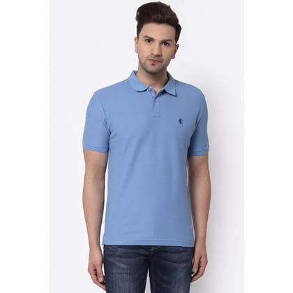 Red Tape Men Slate Blue Collared T-Shirt