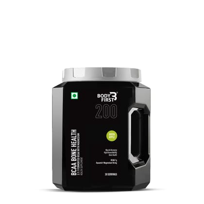 Bodyfirst BCAA Bone Health - 2:1:1 Fermented BCAA with Magnesium, Green Apple, 30 servings