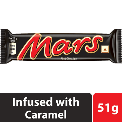 Mars Premium Chocolate Bar - Rich Fusion Of Light Nougat & Smooth Caramel, 51 G