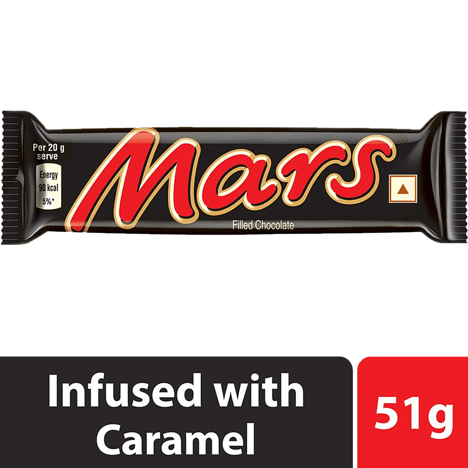 Mars Premium Chocolate Bar - Rich Fusion Of Light Nougat & Smooth Caramel, 51 G