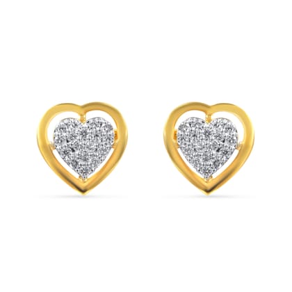 Senco Gold Beloved Ever Glowing Diamond Studs (1.5 gram / 0.17 Ct / GH-VS / 14K Yellow Gold)