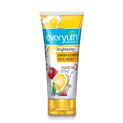Everyuth Naturals Brightening Lemon & Cherry Face Wash, 150 gm Tube