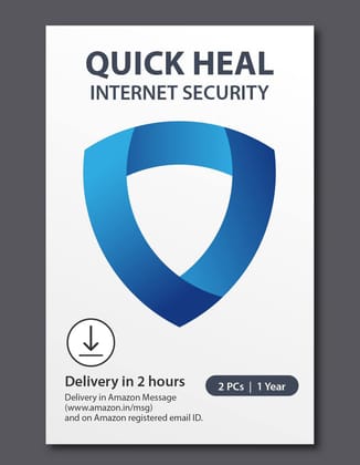 Quick Heal Internet Security Premium Latest Version - 2 PCs, 1 Year (Email Delivery in 2 hours- No CD)