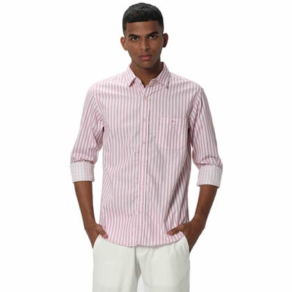 Mufti Pink & White Candy Stripe Shirt