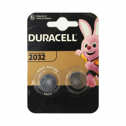 Duracell DL2032 (CR2032) Lithium Button Cell 3V Battery-Pack of 2