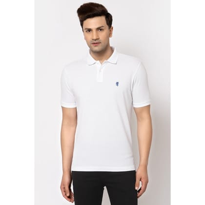 Red Tape Men White Polo Neck T-Shirt