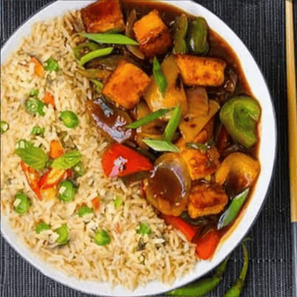 Chilli paneer rice