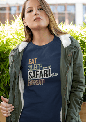 Eat Sleep Safari Repeat | EMSM-XS (NAVY BLUE)