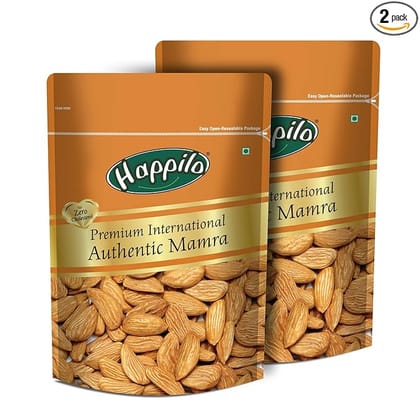 Happilo 100% Premium Raw Mamra Almonds 250g (Pack of 2)