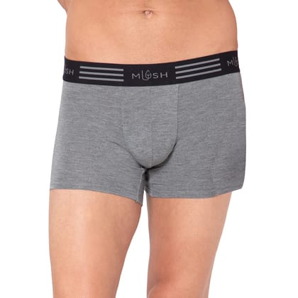 Mush Ultra Soft Breathable Feather Light Mens Bamboo Trunk  Naturally Anti-Odor and Anti-Microbial Bamboo Innerwear M Grey-Mush Ultra Soft, Breathable, Feather Light Men's Bamboo Trunk || Natural