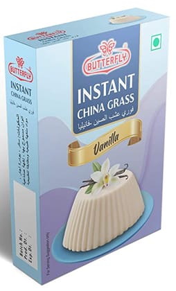 Butterfly Instant China Grass, 50g (Vanilla)  by Butterfly Dessert Mixes and Bakery Needs.