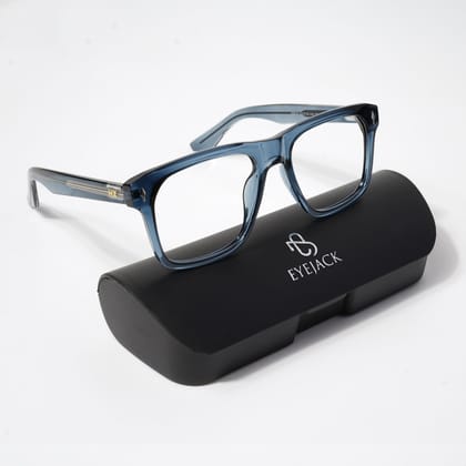 HEXXA Blue Square Eyeglasses for Men & Women (S9010CL474-C3)